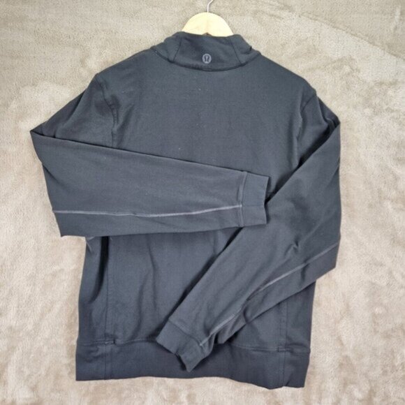 Lululemon Sweatshirt Gray Full Zip Pockets Gym Training Running Women's Size L - Picture 2 of 10